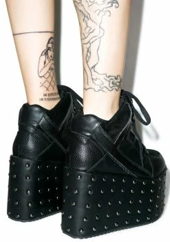 Y.R.U. Qozmo Studded Platform Sneakers Platforms