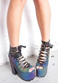 Y.R.U. Reflective Ballet Bae Platforms