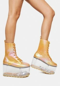 Y.R.U. Platforms Goldust Qloud Ultra Platform Boots