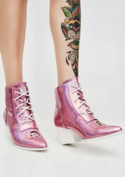 Best deal ⭐ Y.R.U. Princess Aura Hologram 🥾 Boots 🥾 Boots & Booties ❤️ 9 Y.R.U. Princess Aura Hologram Boots Boots & Booties