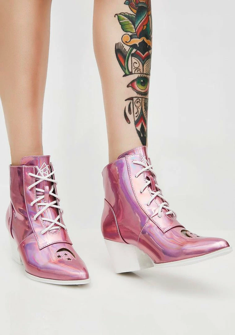 Best deal ⭐ Y.R.U. Princess Aura Hologram 🥾 Boots 🥾 Boots & Booties ❤️ 5 Y.R.U. Princess Aura Hologram Boots Boots & Booties
