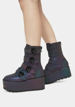 Y.R.U. Platforms Karma Alien Reflective Platform Boots
