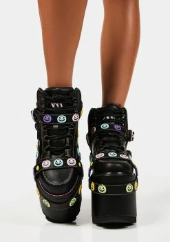 Y.R.U. Pastel Qozmo Bondage Jack-O-Lantern Platform Sneakers