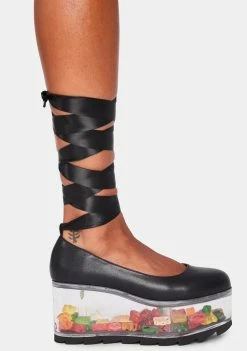 Y.R.U. Qloud Swan Lace Up Platforms