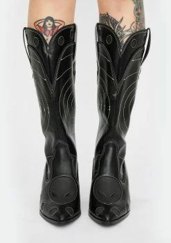 Y.R.U. Green Heat Activated Space Cowgirl Boots Boots & Booties