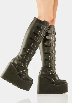 Y.R.U. Dune Hi Flame Buckle Boots Platform Boots