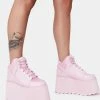 Y.R.U. Pink Qozmo 2 Platform Sneakers