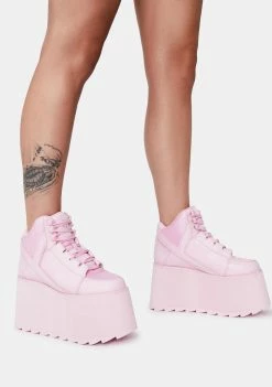 Y.R.U. Pink Qozmo 2 Platform Sneakers