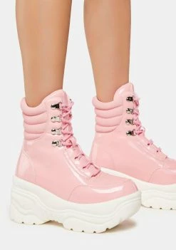 Y.R.U. Pink Matrixx Hi Platform Sneakers