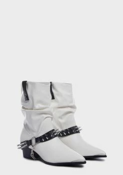 Y.R.U. Contrast Death Proof Lo Spike Cowboy Boots Boots & Booties