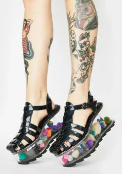 Y.R.U. Platforms Qloud Chariot Holographic Platform Sandals