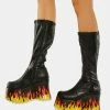 Hot Sale ๐ Y.R.U. Black Zen Flame ๐ฅพ Boots ๐ฅ 2 Y.R.U. Black Zen Flame Boots