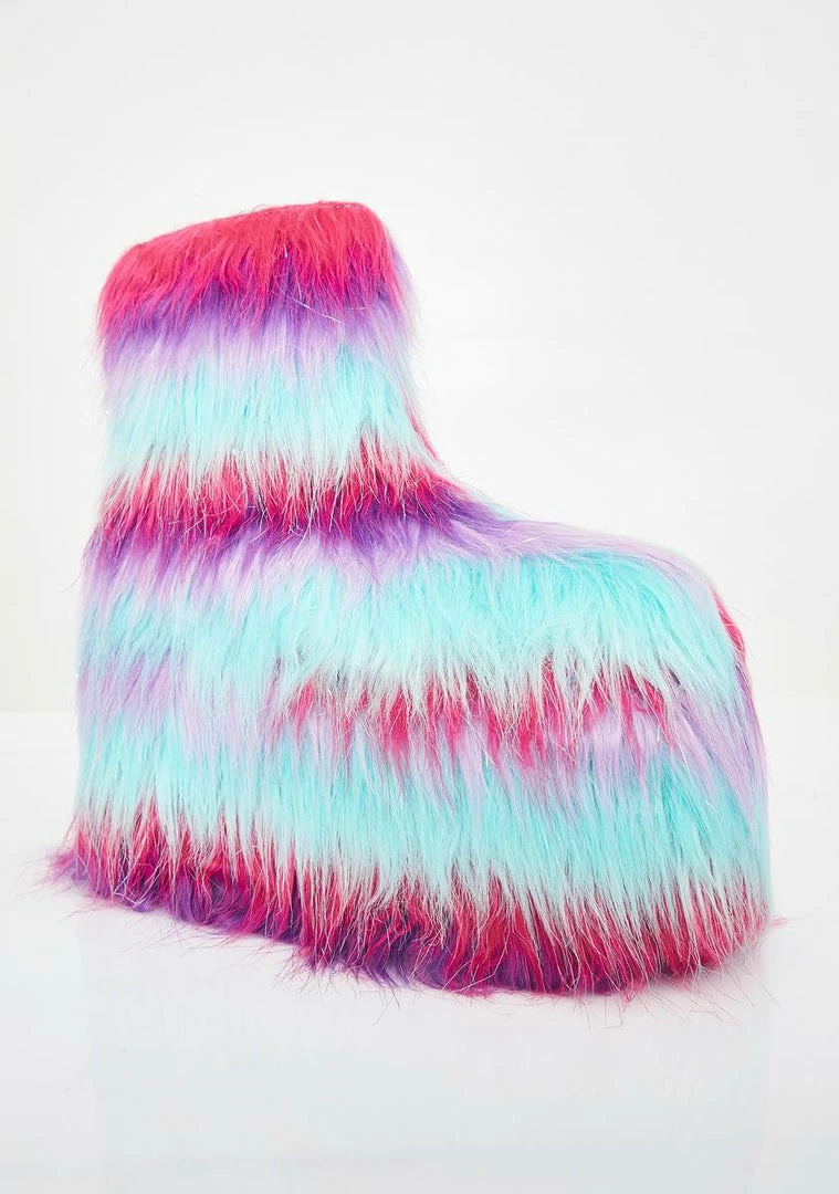Cheap βοΈ Y.R.U. Qomet Striped Fur Platform π₯Ύ Boots π 4 Y.R.U. Qomet Striped Fur Platform Boots