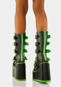 Y.R.U. Dune Weed Buckle Boots Platforms