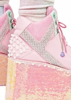 Y.R.U. Qozmo Mermaid Sequin Platforms