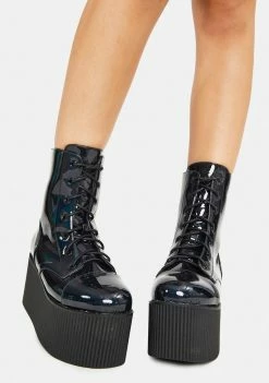 Y.R.U. Patent Kaos Mid Platform Boots