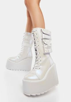 Y.R.U. White Pearl Dune Desert Boots