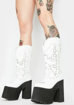 Y.R.U. Boots & Booties Pure Bad Bitch Platform Cowboy Boots