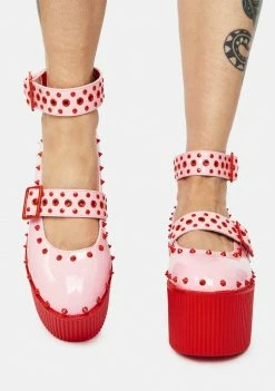 Y.R.U. Pink Kaos Platform Mary Janes Platforms