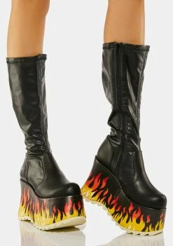 Y.R.U. Black Zen Flame Boots