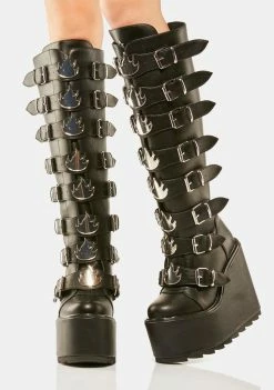 Y.R.U. Dune Hi Flame Buckle Boots Platform Boots