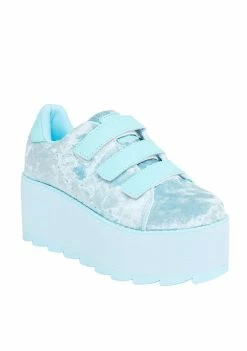 Y.R.U. Platforms Lala Velvet Velcro Platform Sneakers