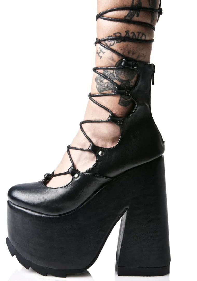 Cheap π Y.R.U. Lucid Lace-Up Chunky Platforms π 4 Y.R.U. Lucid Lace-Up Chunky Platforms