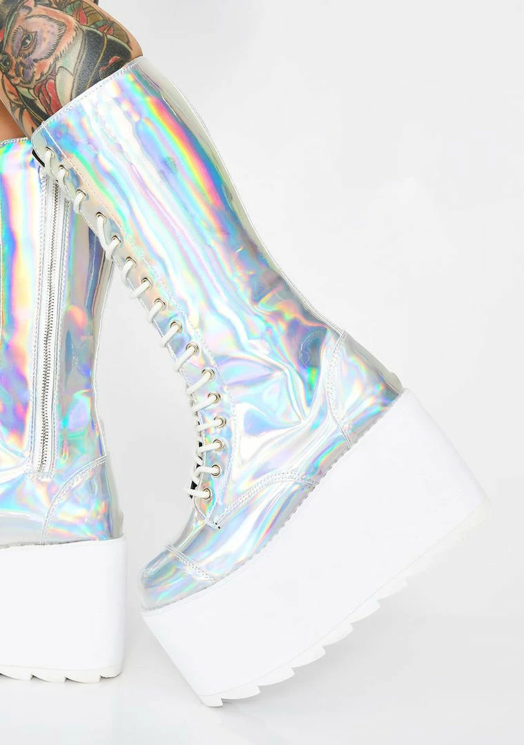 Promo ✨ Y.R.U. 🥾 Boots & Booties Hologram Bloq 🥾 Boots 🛒 3 Y.R.U. Boots & Booties Hologram Bloq Boots