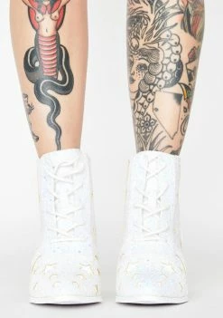 Y.R.U. White Aura Reflective Boots Boots & Booties