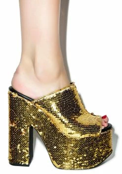 Hot Sale β Y.R.U. Gold Sequin Dream Platforms π 8 Y.R.U. Gold Sequin Dream Platforms