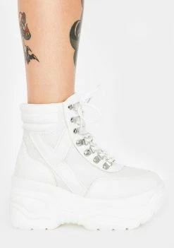 Y.R.U. Platforms White Matrixx Hi 2 Platform Sneakers