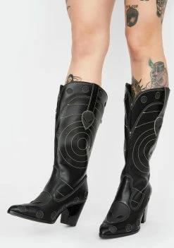 Y.R.U. Green Heat Activated Space Cowgirl Boots Boots & Booties