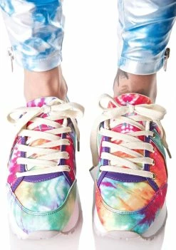 Y.R.U. Tune Rainbow Tie Dye Sneakers
