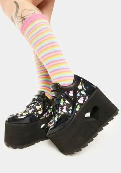 Y.R.U. Qozmo Lo Care Bears Platform Sneakers