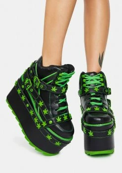 Y.R.U. Platforms Qozmo Bondage Weed Platform Sneakers