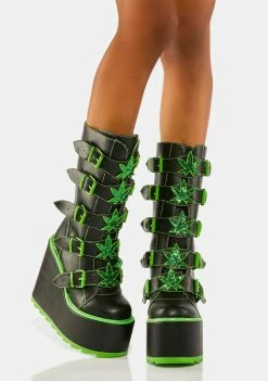 Y.R.U. Dune Weed Buckle Boots Platforms