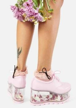 Y.R.U. Platforms Baby Pink Qloud 2091 Platform Sneakers