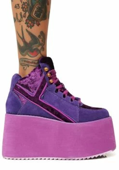 Y.R.U. Platforms Violet Qozmo 2 Platform Sneakers