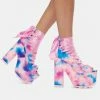 Cheapest ⌛ Y.R.U. Pink Tie Dye Ballet Bae Platform 👠 Heels ✨ 2 Y.R.U. Pink Tie Dye Ballet Bae Platform Heels