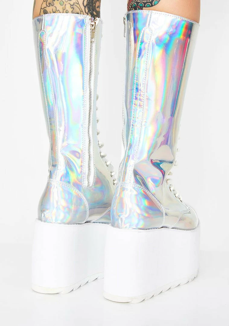 Promo ✨ Y.R.U. 🥾 Boots & Booties Hologram Bloq 🥾 Boots 🛒 6 Y.R.U. Boots & Booties Hologram Bloq Boots