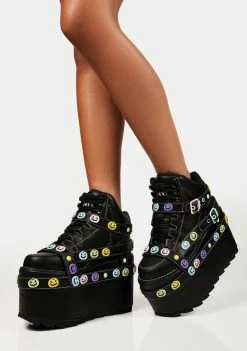 Y.R.U. Pastel Qozmo Bondage Jack-O-Lantern Platform Sneakers