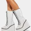Y.R.U. White Dune Platform Boots