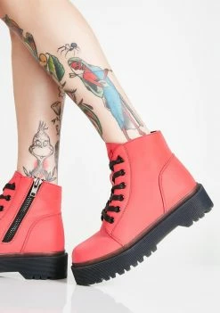 Y.R.U. Boots & Booties Slayr Pink Reflective Boots