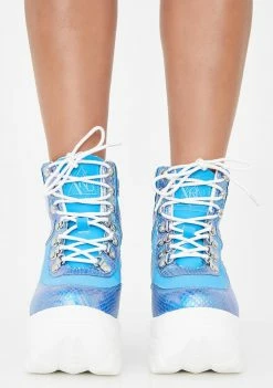 Best Sale ๐ฏ Y.R.U. Platforms Matrixx Hi Blue Reflective Platform ๐ Sneakers ๐ 8 Y.R.U. Platforms Matrixx Hi Blue Reflective Platform Sneakers