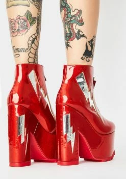 Promo βοΈ Y.R.U. Red Nightmare Bolt Platform π₯Ύ Boots Platforms π 9 Y.R.U. Red Nightmare Bolt Platform Boots Platforms