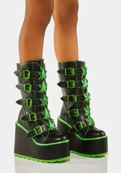 Y.R.U. Dune Weed Buckle Boots Platforms