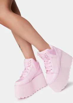 Y.R.U. Pink Qozmo 2 Platform Sneakers