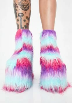 Cheap βοΈ Y.R.U. Qomet Striped Fur Platform π₯Ύ Boots π 8 Y.R.U. Qomet Striped Fur Platform Boots