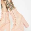 Y.R.U. Pink Glitter Night Terror Platform Boots Platforms