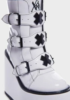 New ✔️ Y.R.U. Platforms White Dune Lo X Platform 🥾 Boots ✔️ 7 Y.R.U. Platforms White Dune Lo X Platform Boots